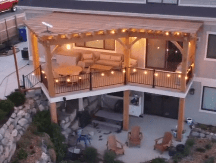 Pergola on top of the deck